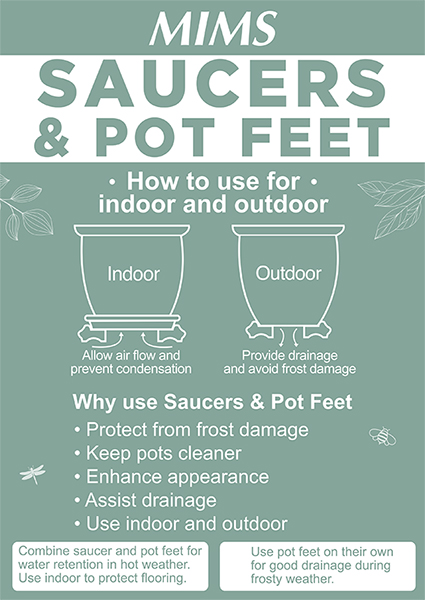 Mims Saucer and Pot Feet information